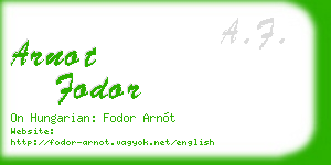 arnot fodor business card